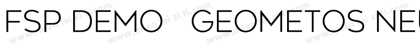FSP DEMO   Geometos Neue字体转换